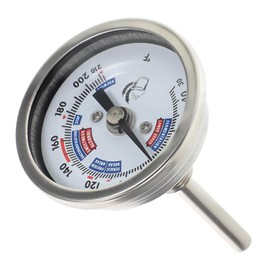 Parliky Wine Temperature Gauge Portable Dial Thermometer for Brewing Stainless Steel Accurate Readings with Threaded Connection Essential Tool for Winemakers and Brewers