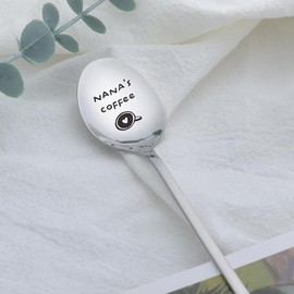 Granny Nana Coffee Spoon Gift for Grandma Grandmother Birthday Retirement Gifts for Granny Nana Christmas Gifts Coffee Lover Gifts for Women Nana's Coffee Spoon for Nana from Grandchildren