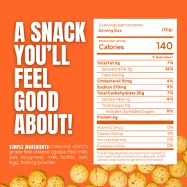 Keep Grazin Grain Free Crunchy Cheese Biscuits - Grilled Cheese Flavoured | 2.12 Ounce (Pack of 3) | Gluten & Sugar-Free, Non-GMO Protein Snacks - Baked with 100% Grass-Fed Cheese & Cassava Flour