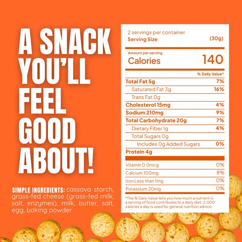 Keep Grazin Grain Free Crunchy Cheese Biscuits - Grilled Cheese