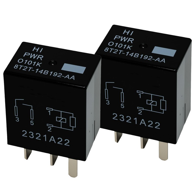 2Pcs 8T2T-14B192-AA Automotive Relay 12VDC 4 Pins Plug-in Reliable OEM
