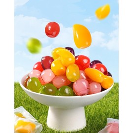 Peelable Fruit Gummies, Mixed Flavors 150g – Mango, Lychee, Green Grape, Red Grape, White Peach – Soft Chewy Candy Snack for Kids & Adults, Shipping from California, U.S.