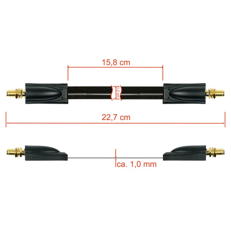 Ultra Thin SMA Window Feed-Through - SMA Female to SMA