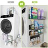 4 Pack Magnetic Shelves for Washing Machine, Heavy-Duty Magnetic Laundry