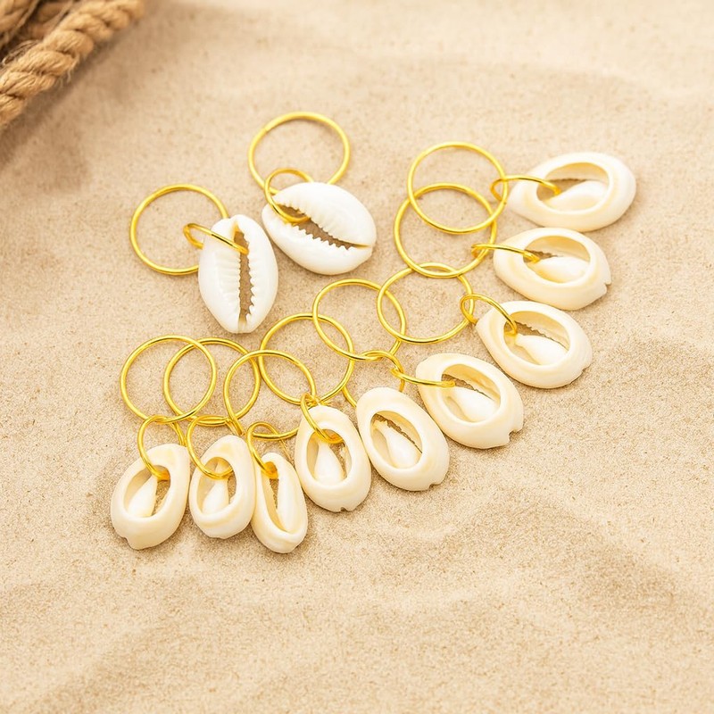 32 Pcs Seashell Hair Accessories, DIY Cowrie Sea Shell Hair