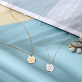 HOPE LOVE SHINE New Beginnings Gift for Women - Still I Rise New Beginnings Necklace, Jewelry 16+2", 14k Gold Plated Sterling Silver, Lotus Pendant