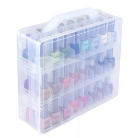 KISSBUTY Universal Nail Polish Holder Organizer for 48 Bottles Adjustable Dividers Spa...