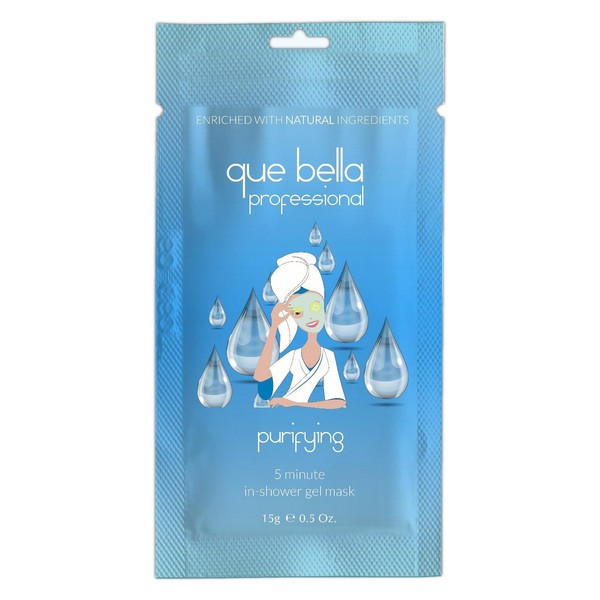 Que Bella Professional In Shower Gel Mask Facial Treatment 0.5oz, pack of 1