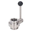 Sanitary Butterfly Clamp Valve with Silicone Washer Stainless Steel Clamp