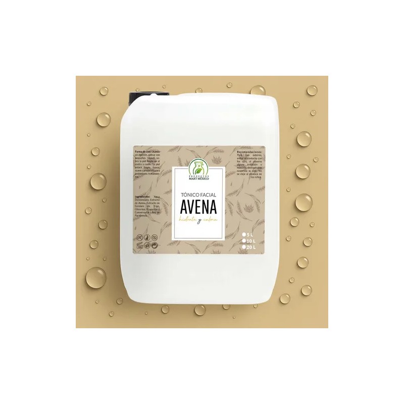 Tónico Facial Con Extracto De Avena Hidratante (10 Litros)