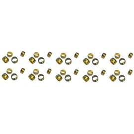 Sellerocity 40-Pack of Brass Compression Sleeves for 1/4" OD Tubing, Ferrules for Air, Water & Pneumatic Systems