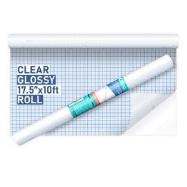 Olivo Clear Contact Paper Roll for Books Crafts 17.5 in x 10 ft Peel and Stick Adhesive Book Cover Plastic Protector