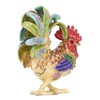 Rooster Trinket Box Embedded Rhinestone Alloy Bright Colors Wide Application