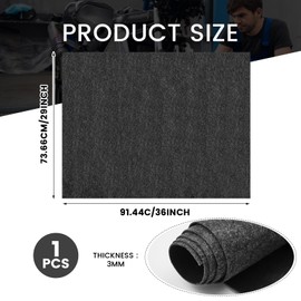Datanly Garage Floor Mat 29 x 36 Inch Oil Spill Mat Oil Absorbent Pads Reusable, Washable, Waterproof Backing Contains Liquids, Protects Garage Floor or Driveway Surface, Black (1 Pcs)