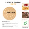8 inch Air Fryer Parchment Paper Liners, 200pcs Round Perforated