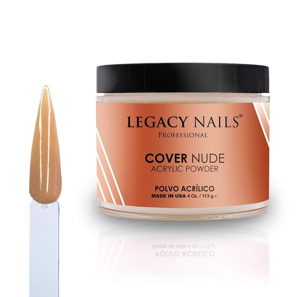 Legacy Nails Cover Acrylic Powder in Peach, Rose, Nude, White & Pink 4oz (Nude)