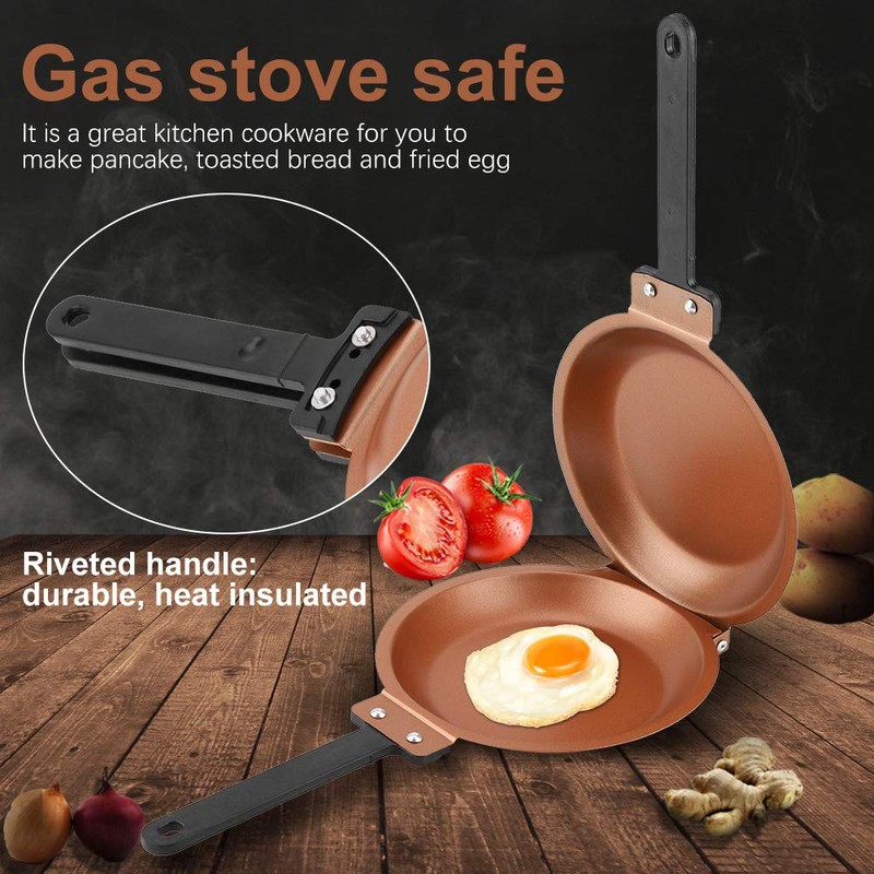 Double Side Pan, Double Side Non-stick Frying Pan Non-Stick Ceramic