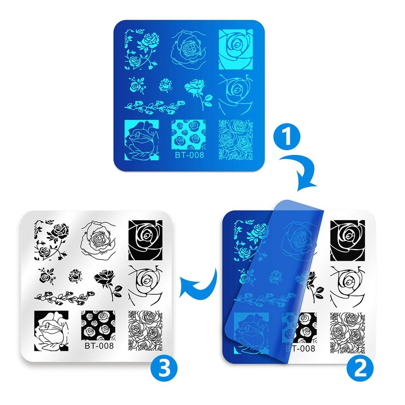Biutee Nail Image Plate Set of 12 Nail Plates 1