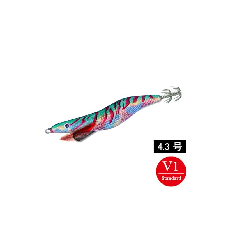 Egi Sharp α 4.3 No. V1 (24g) Red Samurai Green