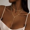 Luxval Gold Necklace for Women Trendy 14k Gold Plated Long