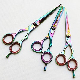 3 Pc CUT Brand Pro Hair Cutting & Thinning German Steel Scissors - [2103TC-2104TC-2106TC]
