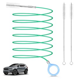 Auto Sunroof Drain Cleaning Tool,197Inch Long Pipe Cleaner for Car,Flexible Tube Cleaning Brush with 2Pcs 7.9inch Cleaning Brush Skinny Pipe Drain Dredge Cleaning Tool for Car Sunroof Wiper Drain Hole
