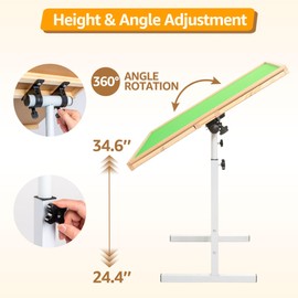 Fanwer 1500 Piece Puzzle Table with 4 Drawers, Jigsaw Puzzle Table with Legs Adjustable Angle & Height, Tilting Puzzle Tables for Adults with PP Cover, for Birthday