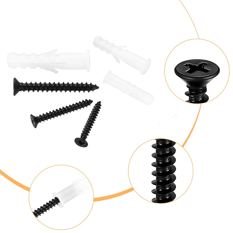 470 Pcs Assorted Screws and Wall Plugs Set, M4 M5