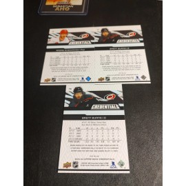 23/24 Ud Credentials 3 Card Set Of Carolina Hurricanes- Aho,Svechnikov And Burns