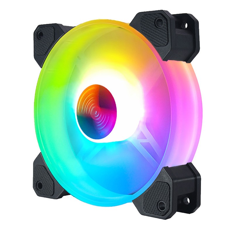 6pcs Computer Case Fan 120mm Ultra Quiet Adjustable Color RGB