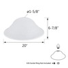 Aspen Creative 23121-01, Etched Alabaster Replacement Glass Shade for Medium