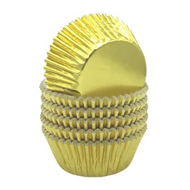 Huaswan Shiny Gold Foil Cupcake Liners Standard Paper Baking Cups for Wedding, Party and More, 120-Count