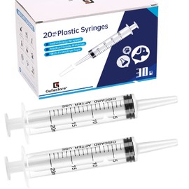 30 Pack 20ml Plastic Syringe for Scientific Labs, Dispensing, Measuring, Watering, Refilling, Multiple Uses