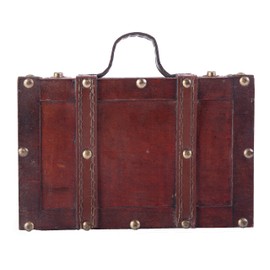 Vintiquewise(TM Old-Fashioned Small Suitcase/Decorative Box with Straps