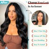 KRSI Black V Part Wig 24" Long Body Wave Synthetic