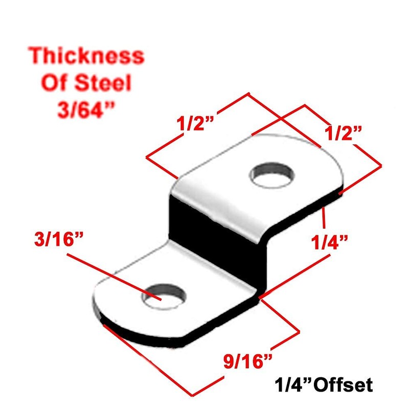 1/4" Canvas Offset Clips Extra Heavy Duty with Screws 20