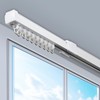 37-211in Retractable Wall or Ceiling Mount Curtain Track System for