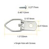 100 Pack Small D-Ring Steel Picture Hangers with Screws Picture