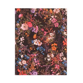 2024–2025 Weekly Planner, Floralia, William Kilburn, 18-Month Flexis, Ultra, Vertical, Elastic Band, 224 Pg, 80 GSM