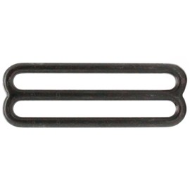 Double Loop Metal Strap Adjuster 2 Inch Black Plate SL-20020-13