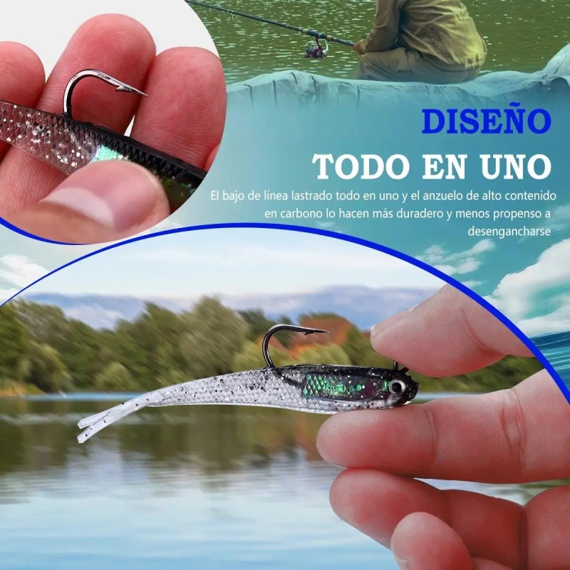 10 Señuelos Swimbait Para Pesca Suave Engaños Lobina Y Más