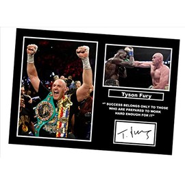Tyson Fury Signed/Autographed Motivational Print (A4 Print 29.7cm x 21cm)