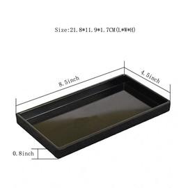 OMEM Reptile Food Bowl,Large Water Dish,Feeding Dish, Tortoise Bowl (S, Black Smooth)