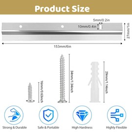 SQHY 4 Pcs French Cleat Picture Hanger Z Bar Interlocking Wall Mounting Bracket Heavy Duty Picture Hanging Hardware Kit for Hang Mirrors Panels Shelves Art Frames