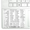 FL Studio Reference Keyboard Hotkeys Decals for Windows Black, White