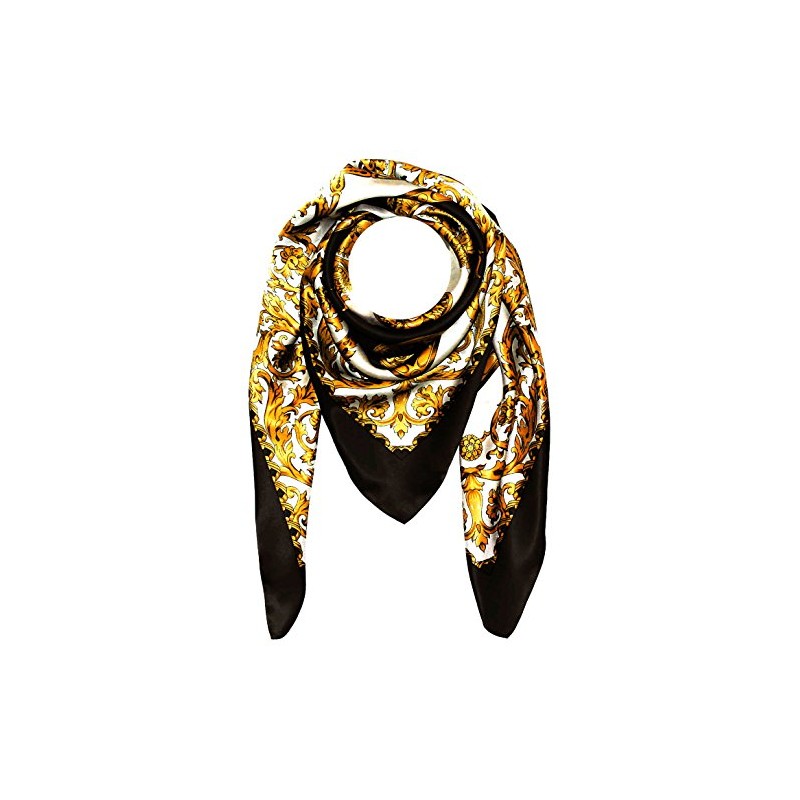 Lorenzo Cana Women’s Silk Scarf, 100% Silk, Baroque with Paisley