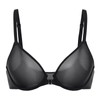 INLYRIC Women's Mesh Front Closure Bras Unlined Sheer Demi Plunge