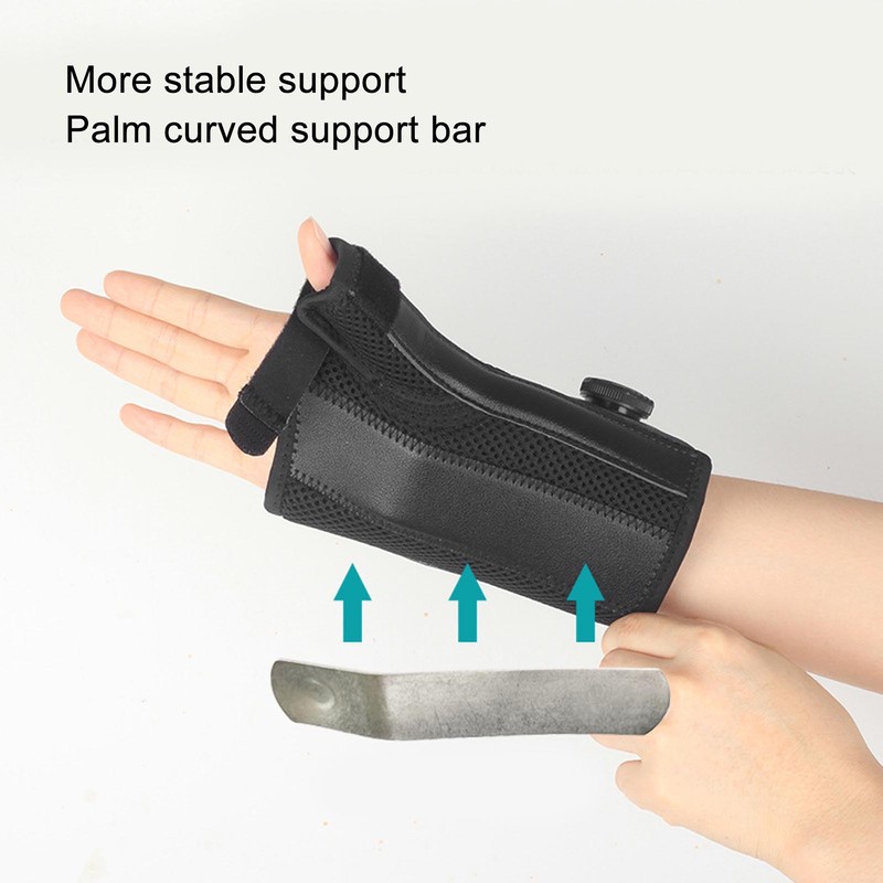 Wrist Brace Knob Adjustable Aluminum Plate Stable Support Comfortable Fabric