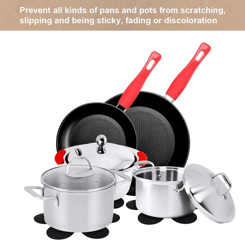 Flintronic Pot Pan Protectors, 6PCS Pan Protectors for Stacking, 32CM