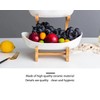 XUDREZ 3 Tier Fruit Basket for Kitchen Counter, 11"*8.6"*13" Ceramic